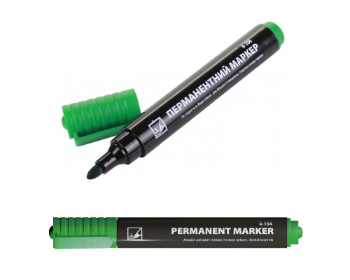 Marker permanent, 3mm, verde 4-104, 4Office (12/720) Marker permanent, 3mm, verde 4-104, 4Office (12/720)