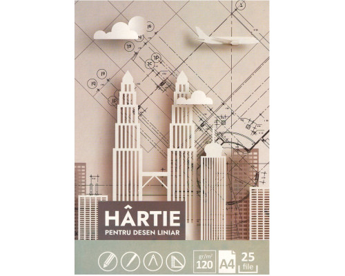 Mapa de desen liniar A4 25file, 120g/m2 M*4552 (50)