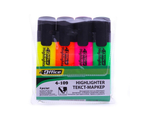 Set markere text, 4buc, 1-5mm, 4-109/4 4Office (60/240)