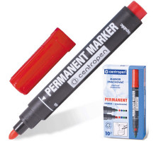Маркер перман. 2.5 мм. красн. кругл. остр. спирт. осн. 8566.Centropen (10/1000)