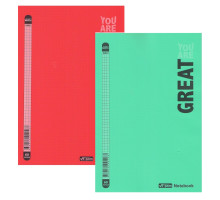 Caiet A4, 80foi, matem., plastic, Gingko (12/72)