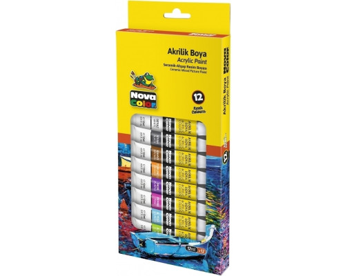 Set vopsea acrilică 12 culori, 12 ml NC-2004 (24) Set vopsea acrilică 12 culori, 12 ml NC-2004 (24)