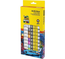 Set vopsea acrilică 12 culori, 12 ml NC-2004 (24)