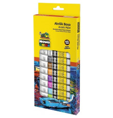 Set vopsea acrilică 12 culori, 12 ml NC-2004 (24)