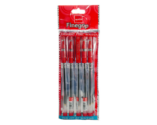 Шариковая ручка 0,7мм, красная, Finegrip WENJUN S1-2 (5/250/2500)