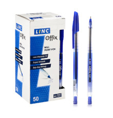 Шариковая ручка 1мм, синяя, Linc offix S1-8 (50/1000/4000)