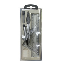 Set compas cu rigle, 6 piese, in cutie plastic 782, (12/144)