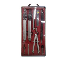 Готовальня 9 предм., в пластик. пенале, 709C, (10/80)