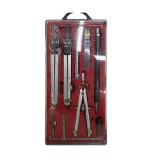 Set compas 9 piese, in cutie plastic 709C, (10/80)