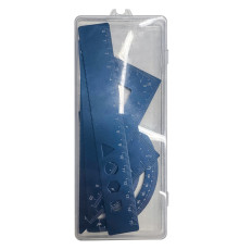 Set rigle metal: 2echere. transportor rigla 15cm. (24/288)