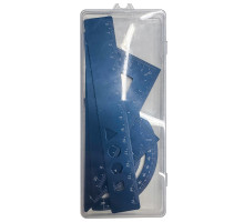 Set rigle metal: 2echere. transportor rigla 15cm. (24/288)