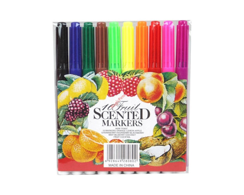 Фломастеры 10 цветов, с запахом фруктов 808-10 S12-3 (12/240)