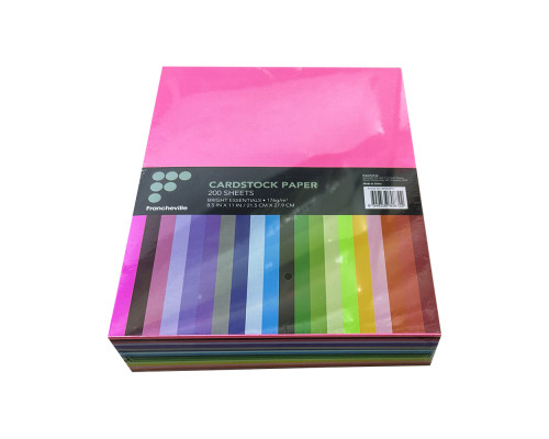 Набор цветного картона А4, неон, 20цветов, 200л. 180гр ., (10)