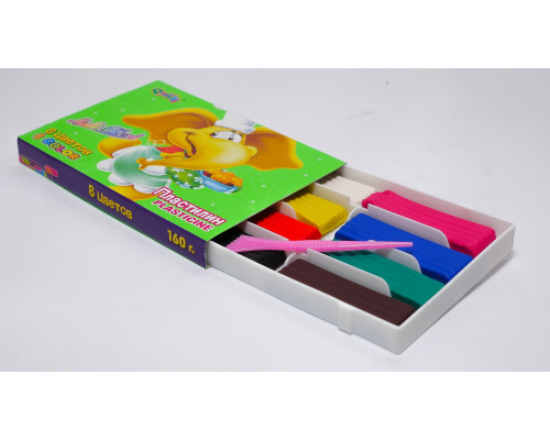Pasta de modelat " Elefant" 8 cul., 160 gr 1122A (24/72)