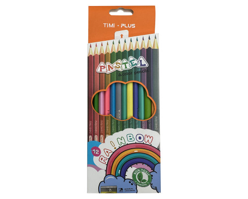 30838 Creioane 12 culori pastelate, Rainbow TIMI S14-4 (12/240)