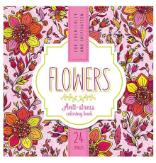 72800 Carte de colorat Antisterss, 200*200mm, 12foi "Flowers" 19178 (30)