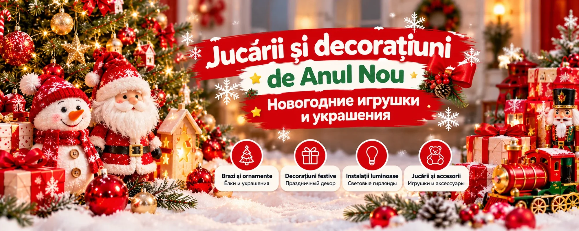 Jucării și decorațiuni de Anul Nou